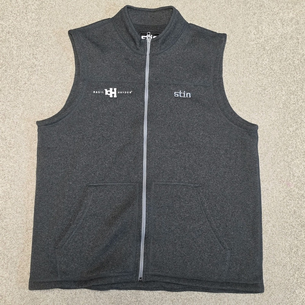 Stio Mountain Shadow Wilcox Fleece Vest Mens XXL Gray Basil Hayden Whiskey